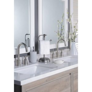 Freestanding Countertop Finger Towel Stand - Black Nickel