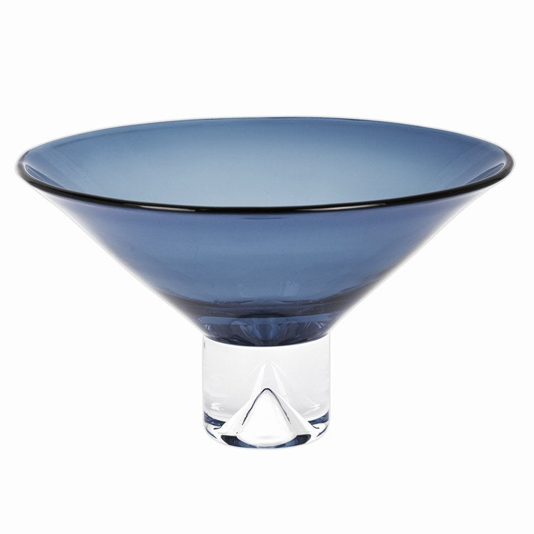 Monaco Midnight Blue European Mouth-Blown Crystal 11 Bowl