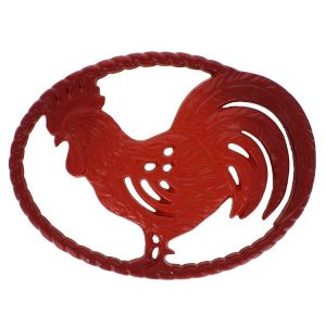Chasseur French Rooster 11 Enameled Cast Iron Trivet