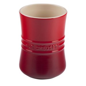 1-Quart Stoneware Utensil Crock - Cerise